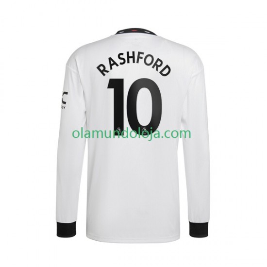 Camisola Manchester United Rashford 10 Homem Equipamento Segundo 2022-2023 Manga Comprida